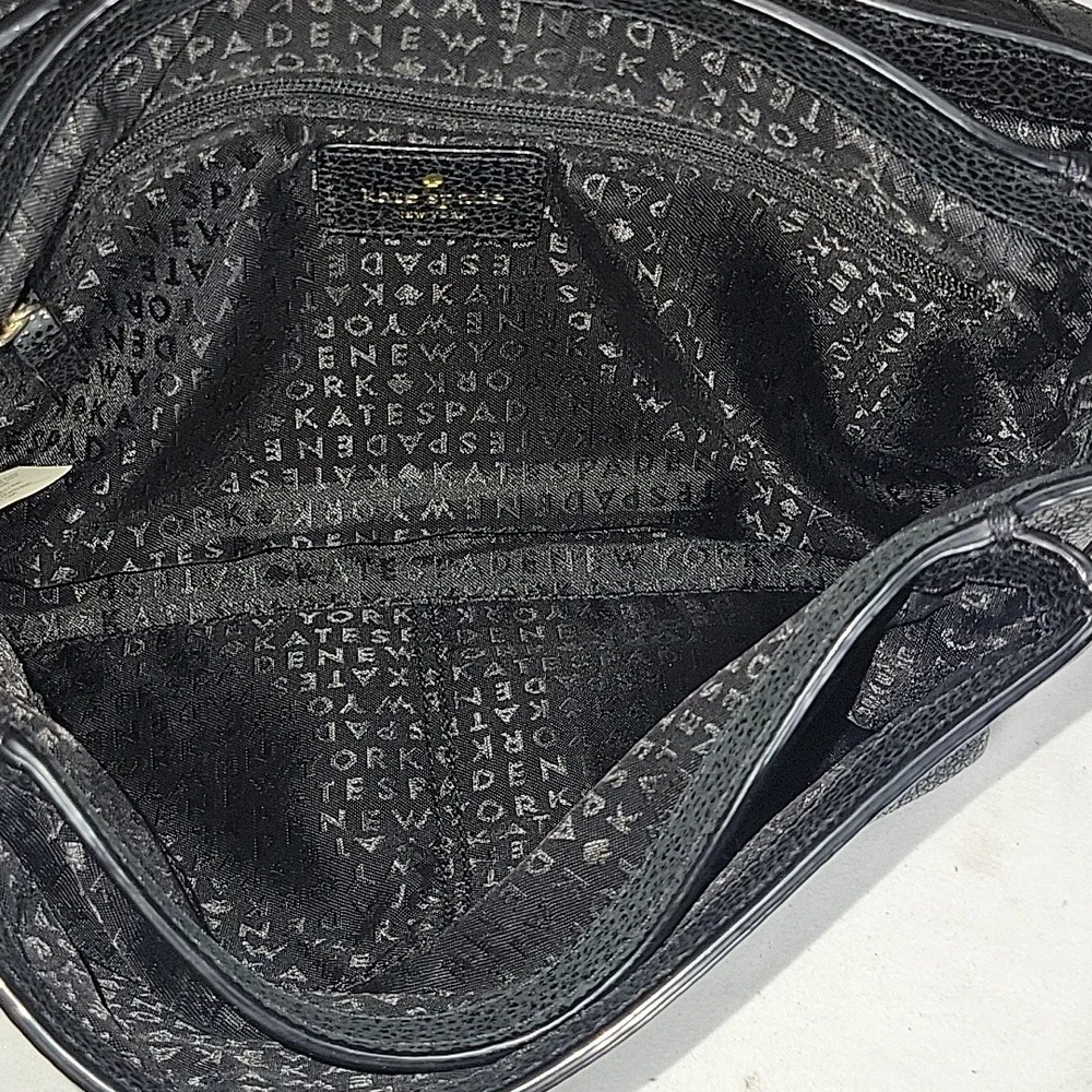 Kate Spade Black Textured Leather Crossbody Shoulder Bag